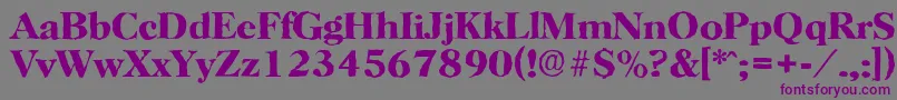 HorshamantiqueBold Font – Purple Fonts on Gray Background
