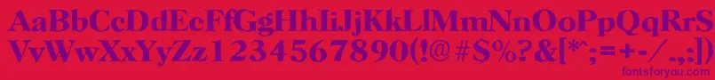 HorshamantiqueBold Font – Purple Fonts on Red Background