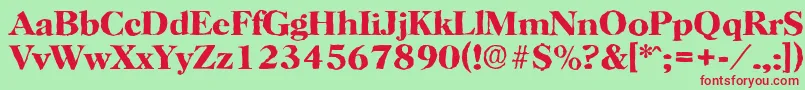 HorshamantiqueBold Font – Red Fonts on Green Background