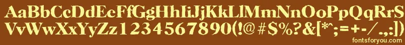 HorshamantiqueBold Font – Yellow Fonts on Brown Background