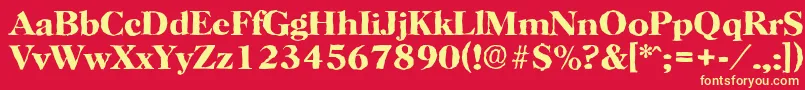 HorshamantiqueBold Font – Yellow Fonts on Red Background