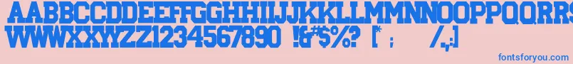 Aryshire Font – Blue Fonts on Pink Background