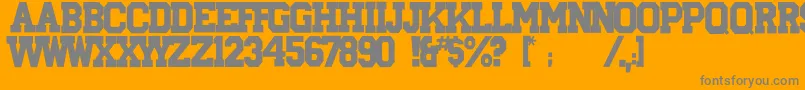 Aryshire Font – Gray Fonts on Orange Background