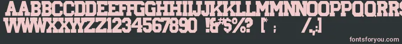 Aryshire Font – Pink Fonts on Black Background
