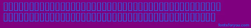 フォントAcebinghamsh – 紫色の背景に青い文字