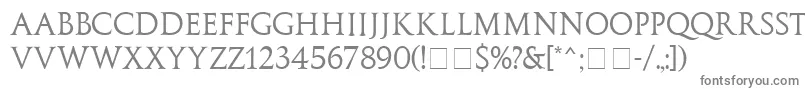 フォントGalbaMn – 白い背景に灰色の文字