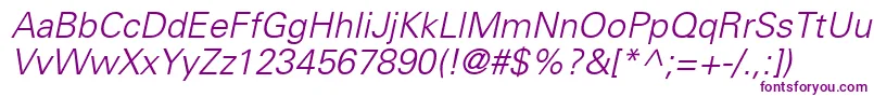 NovaLightSsiLightItalic Font – Purple Fonts on White Background