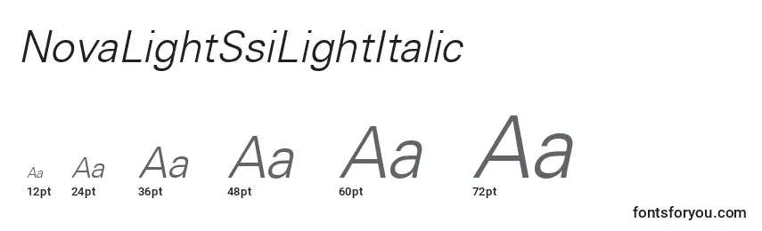 Размеры шрифта NovaLightSsiLightItalic
