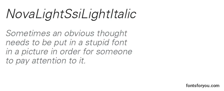 Review of the NovaLightSsiLightItalic Font