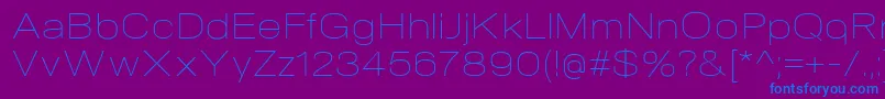 NeogramUltralightextd Font – Blue Fonts on Purple Background