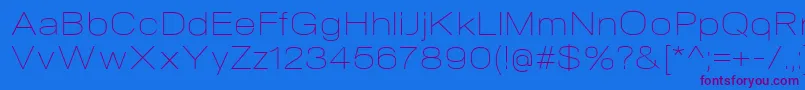 NeogramUltralightextd Font – Purple Fonts on Blue Background