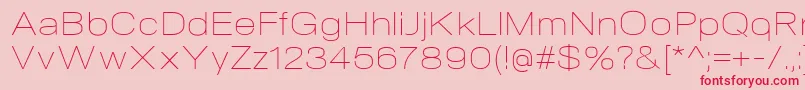 NeogramUltralightextd-Schriftart – Rote Schriften auf rosa Hintergrund
