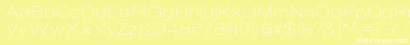 NeogramUltralightextd Font – White Fonts on Yellow Background