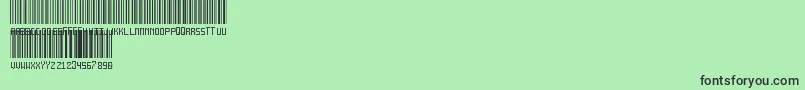 フォントAnotherBarcodeFont – 緑の背景に黒い文字