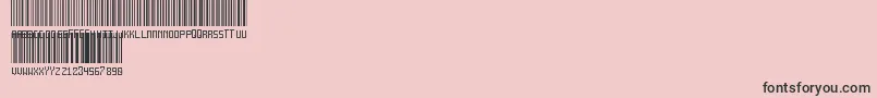 Шрифт AnotherBarcodeFont – чёрные шрифты на розовом фоне