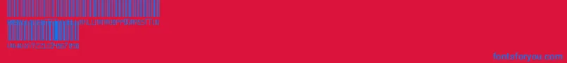 フォントAnotherBarcodeFont – 赤い背景に青い文字