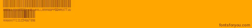 フォントAnotherBarcodeFont – オレンジの背景に茶色のフォント