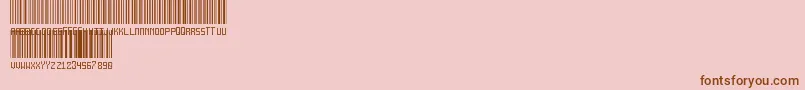 フォントAnotherBarcodeFont – ピンクの背景に茶色のフォント