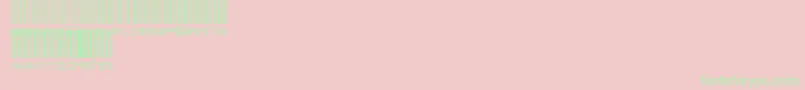フォントAnotherBarcodeFont – ピンクの背景に緑の文字