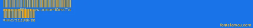 Шрифт AnotherBarcodeFont – оранжевые шрифты на синем фоне