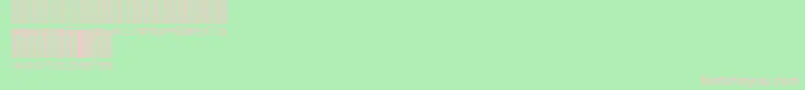 フォントAnotherBarcodeFont – 緑の背景にピンクのフォント