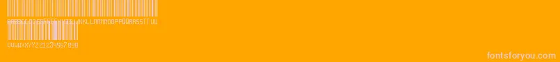 フォントAnotherBarcodeFont – オレンジの背景にピンクのフォント
