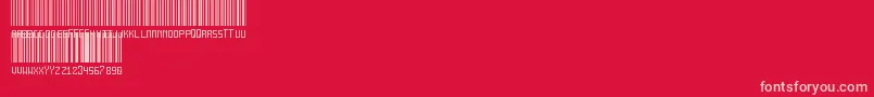 フォントAnotherBarcodeFont – 赤い背景にピンクのフォント