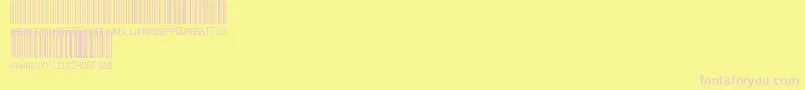 AnotherBarcodeFont-Schriftart – Rosa Schriften auf gelbem Hintergrund