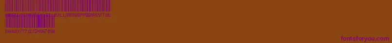 Czcionka AnotherBarcodeFont – fioletowe czcionki na brązowym tle