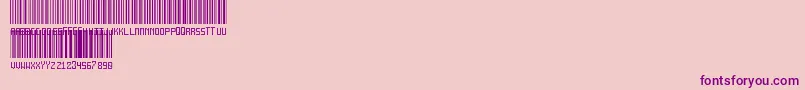 Czcionka AnotherBarcodeFont – fioletowe czcionki na różowym tle