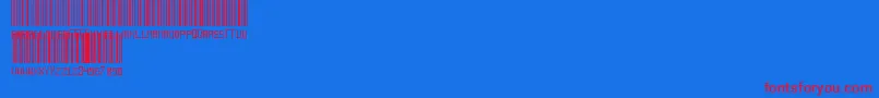 フォントAnotherBarcodeFont – 赤い文字の青い背景