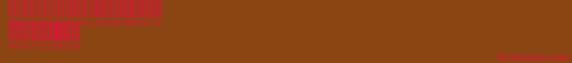 Czcionka AnotherBarcodeFont – czerwone czcionki na brązowym tle