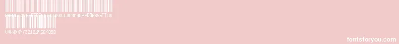 Czcionka AnotherBarcodeFont – białe czcionki na różowym tle