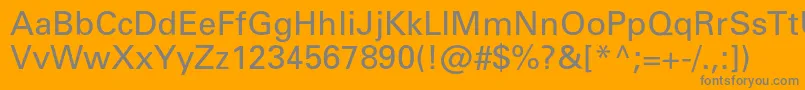 Partner-Schriftart – Graue Schriften auf orangefarbenem Hintergrund