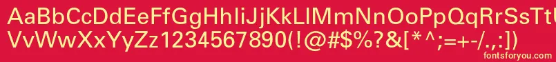 Partner Font – Yellow Fonts on Red Background