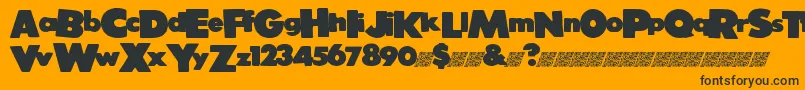 Strongvoid Font – Black Fonts on Orange Background