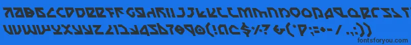 Nostrol Font – Black Fonts on Blue Background