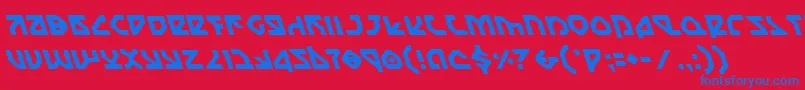 フォントNostrol – 赤い背景に青い文字