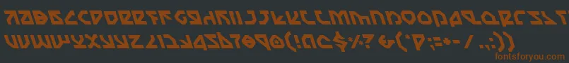 フォントNostrol – 黒い背景に茶色のフォント