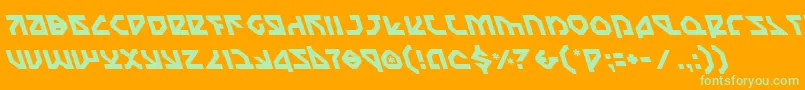 Nostrol Font – Green Fonts on Orange Background