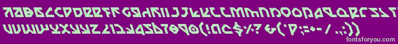 フォントNostrol – 紫の背景に緑のフォント