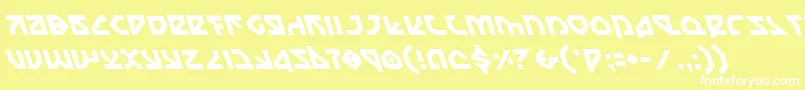 フォントNostrol – 黄色い背景に白い文字