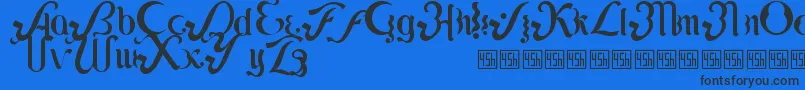 Lipi Font – Black Fonts on Blue Background