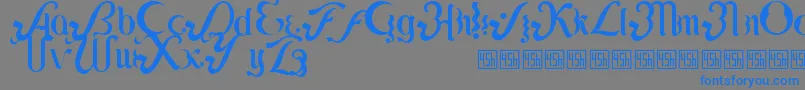 Lipi Font – Blue Fonts on Gray Background