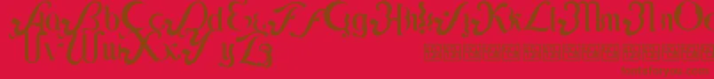 Lipi Font – Brown Fonts on Red Background