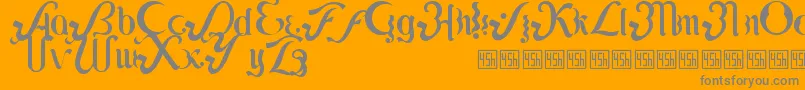 Lipi Font – Gray Fonts on Orange Background