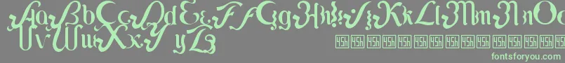 Lipi Font – Green Fonts on Gray Background