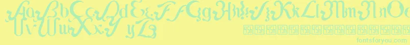 Lipi Font – Green Fonts on Yellow Background