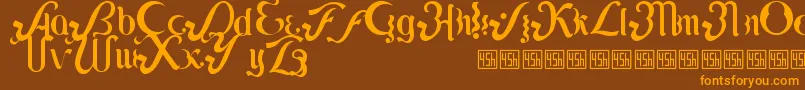 Lipi Font – Orange Fonts on Brown Background