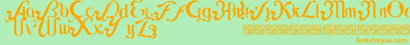 Lipi Font – Orange Fonts on Green Background